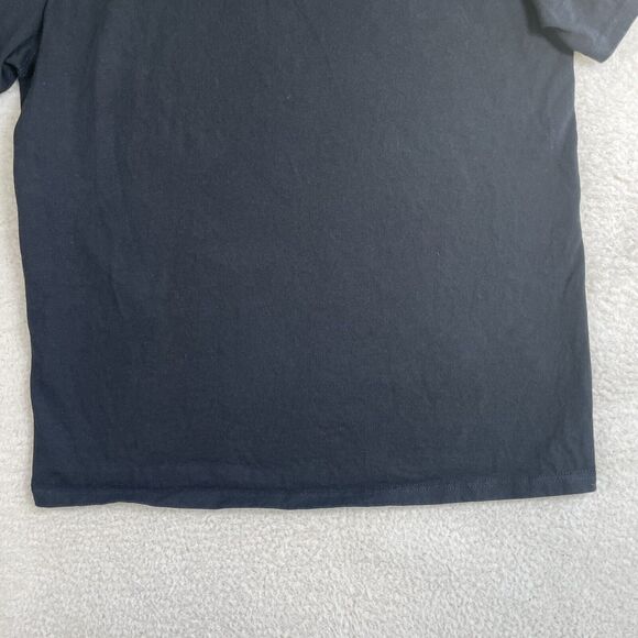 VTG Champion Shirt Mens Large Black Big Logo Embroidered Heavy Cotton Heritage - Picture 3 of 11